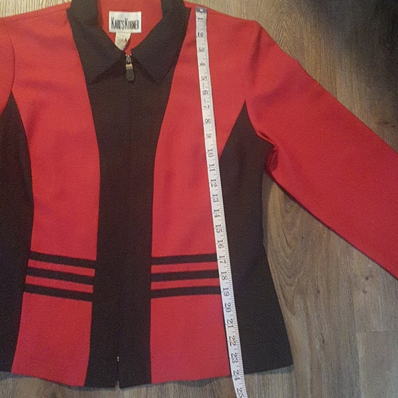 Kari's Korner Red & Black Blazer Sz. 12 - Picture 6 of 7